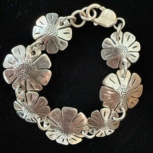 Silver Floral Bracelet
